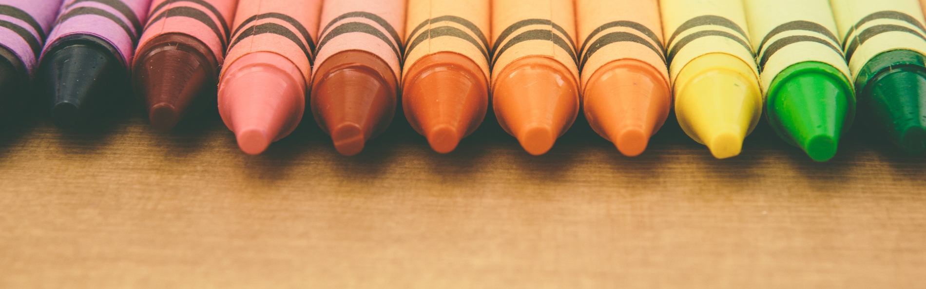 Colorful crayons